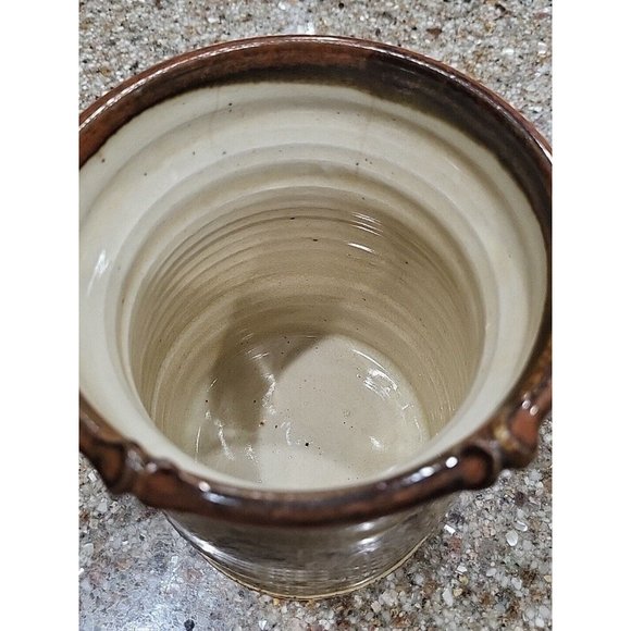 Vintage Hand-Made Pottery Glazed Kitchen Utensil Jar Spoons - SUE - Picture 3 of 8